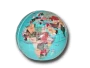 Gemstone globe bookends turquoise ocean 15 cm diameter