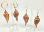 Creole earrings with turbo shell