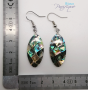 Oval abalone mother-of-pearl earrings