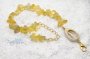 Bracelet with natural citrine stones and cowrie porcelain
