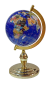 Gemstone globe tabletop 22 cm blue single leg gold finish