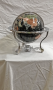 Gemstone globe tabletop 33 cm black onyx 3-leg stand chrome plated finish