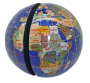 Gemstone globe bookends blue navy ocean 15 cm diameter