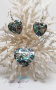 Heart-shaped abalone mother-of-pearl set