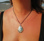 Teardrop abalone mother-of-pearl pendant