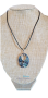 Abalone mother-of-pearl pierced teardrop pendant