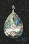 Teardrop abalone mother-of-pearl pendant
