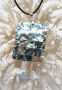 Rectangle-shaped abalone mother-of-pearl pendant