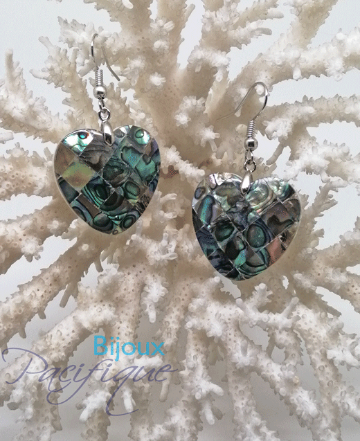 Abalone mother-of-pearl earrings