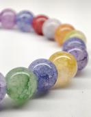Bracelet en pierres agate marbrée multicolore