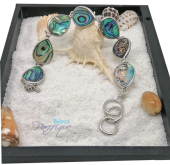 Bracelet en nacre d'abalone avec sept larmes