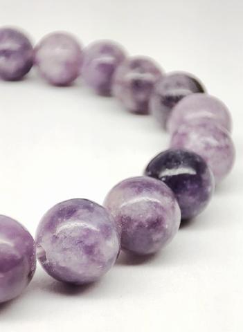 Bracelet en pierres mica violet