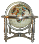 Globe terrestre de bureau 15 cm Blanc 4 pieds acier