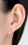 Boucles d'oreilles avec pierre rouge rubis en zircon cubique
