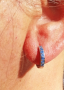 Boucles d'oreilles rondes avec pierres aigue marine en zircon cubique