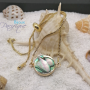 Bracelet en nacre d'abalone doré avec rond