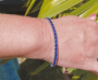 Bracelet en pierres bleu saphir rondes en zircon