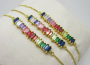 Bracelet multicolore barrette et pierres rectangulaires