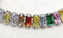 Bracelet multicolore pierres rectangulaires cuivre argent