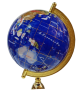 Globe terrestre de bureau 22 cm Bleu 1 pied doré