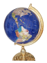 Globe terrestre de bureau 33 cm Bleu 1 pied doré