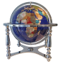 Globe terrestre de bureau 33 cm Bleu lapis 4 pieds chromés