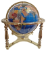 Globe terrestre de bureau 33 cm Bleu navy 4 pieds doré